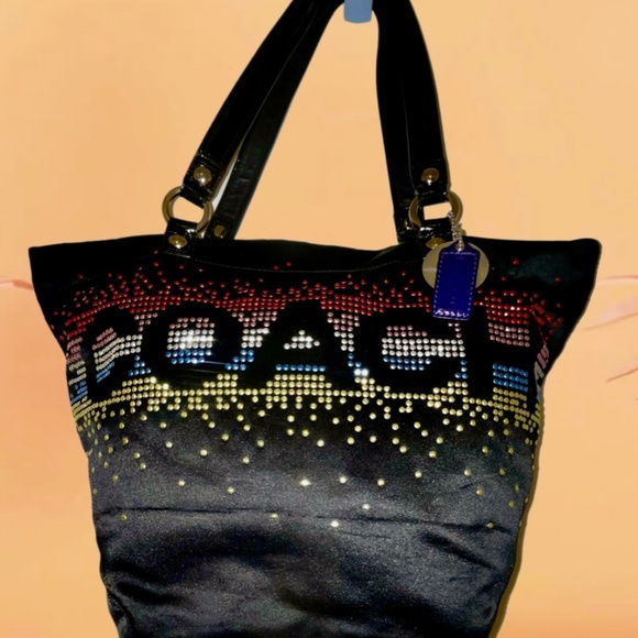 Coach Handbags - Coach Poppy *RARE* Special Edition Holiday Poppy Tote Multi-colored Rhinestone